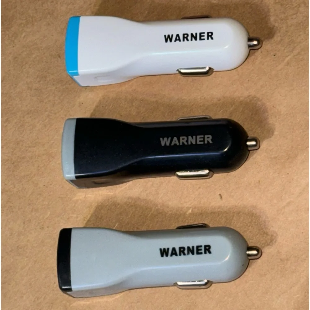 Travel charger adapter & travel pouch white gray or black